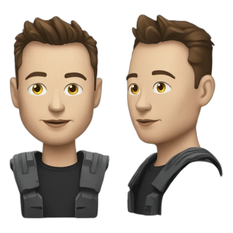 Elon musk cyberpunk sticker