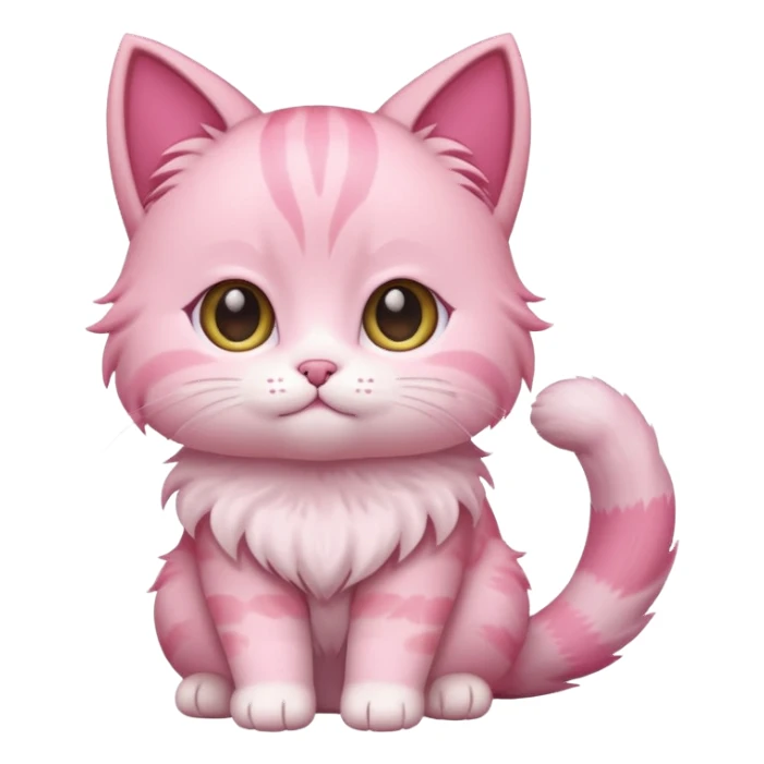 chibi anime pink cat with booty to the screen sticker