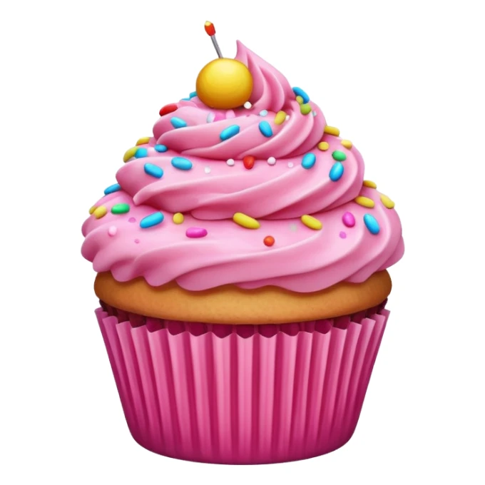 Cupcake with pink icing sticker