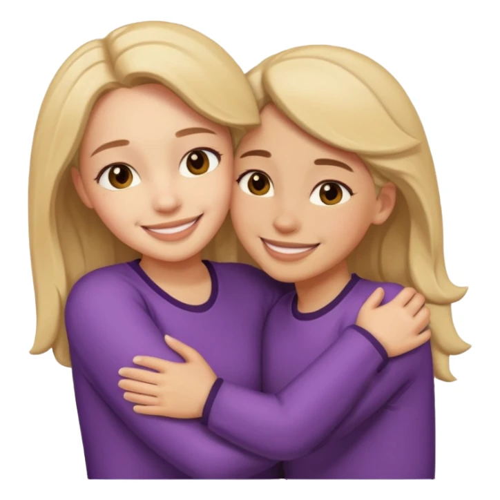 Girl and her partner hugging sticker