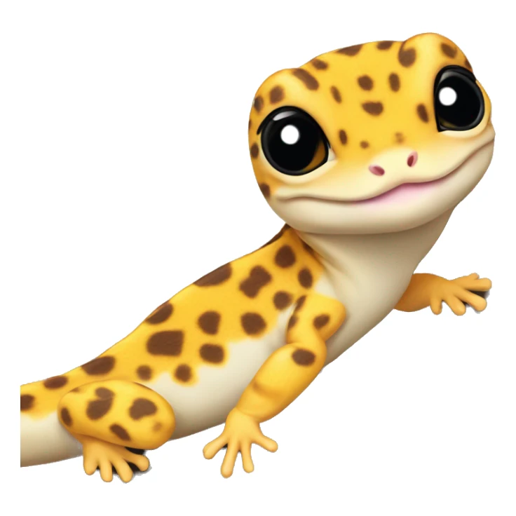 leopard gecko yellow and orange sticker
