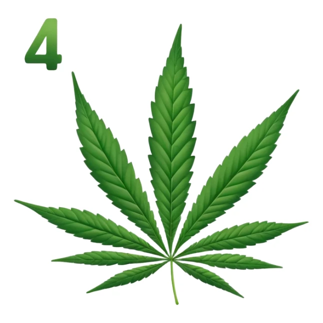 number 420 with cannabis leaf as background, friendly and clear sticker