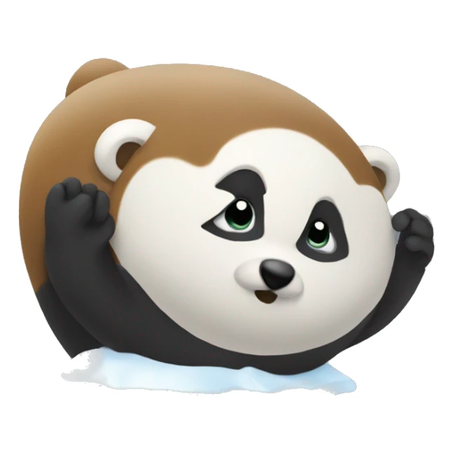 Oso abrazando a pingüino sticker