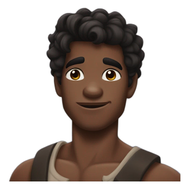 disney hercules darker skin black hait sticker