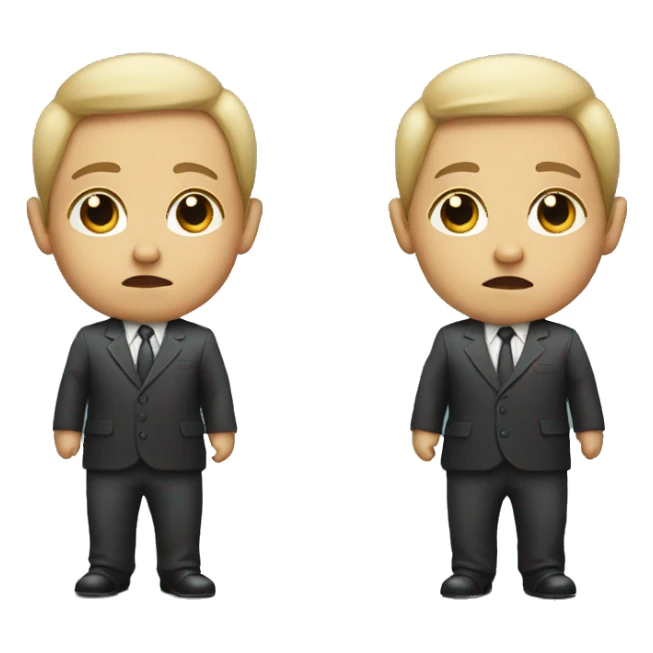 baby with serious man face sticker