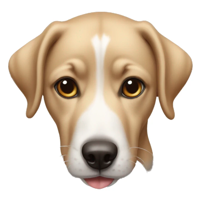 Perro con la lengua fuera sticker