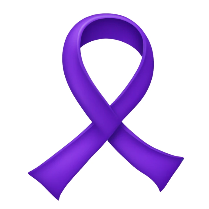 Purple Alzheimer's ribbon sticker