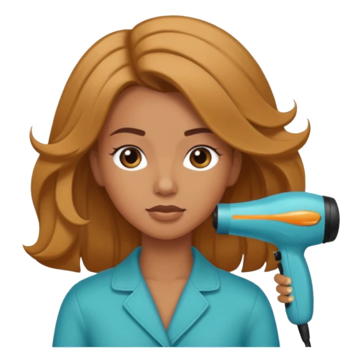 girl having blowdry sticker