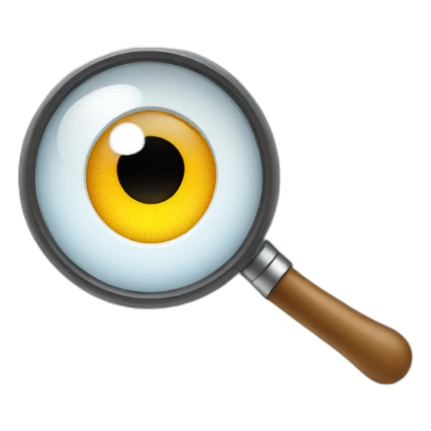 EYES WITH MAGNIFYING GLASS sticker