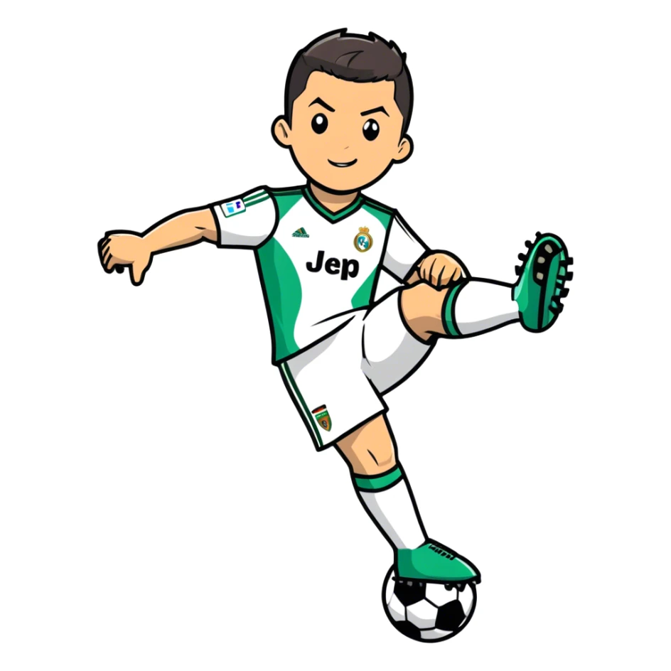Cristiano Ronaldo scoring a goal sticker