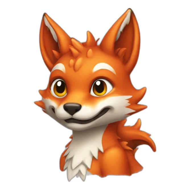 fox dragon sticker