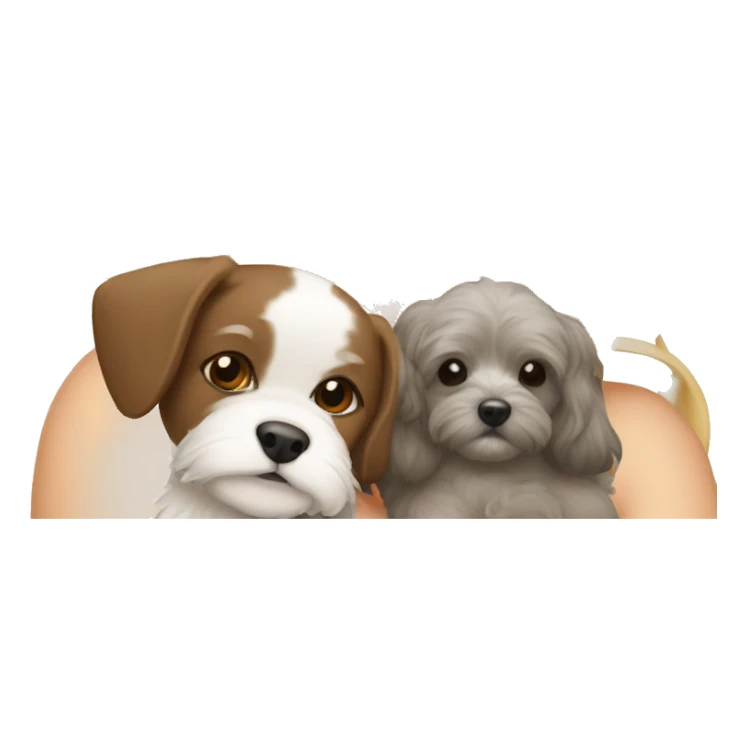 Menina com uma cachorra shitzu de laço cor clara  sticker