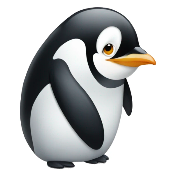 a penguin making a f boy face sticker