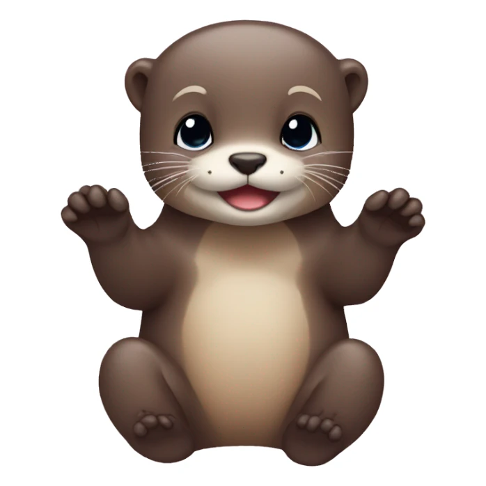 baby otter sticker