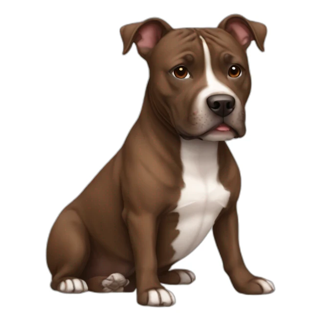 Brown Staffordshire terrier sticker