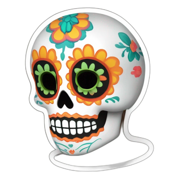 dia de los muertos sticker skool sticker
