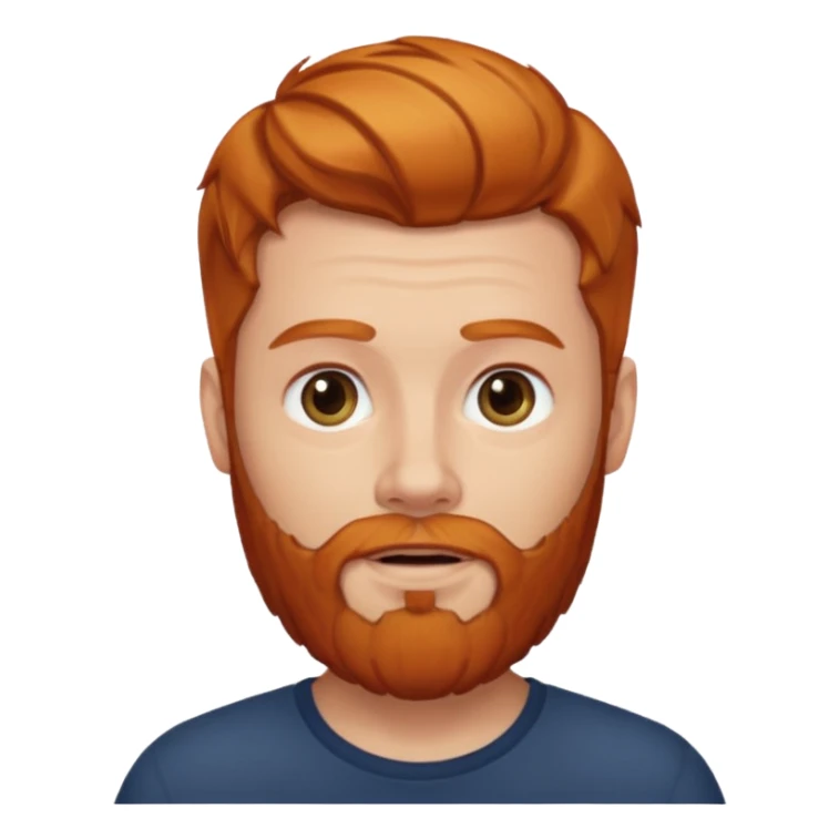 Man with ginger hair and beard sticker