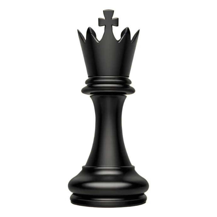 black chess pieces, queen piece sticker