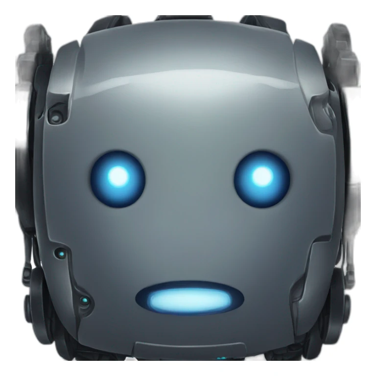 cute obsidian robot face sticker