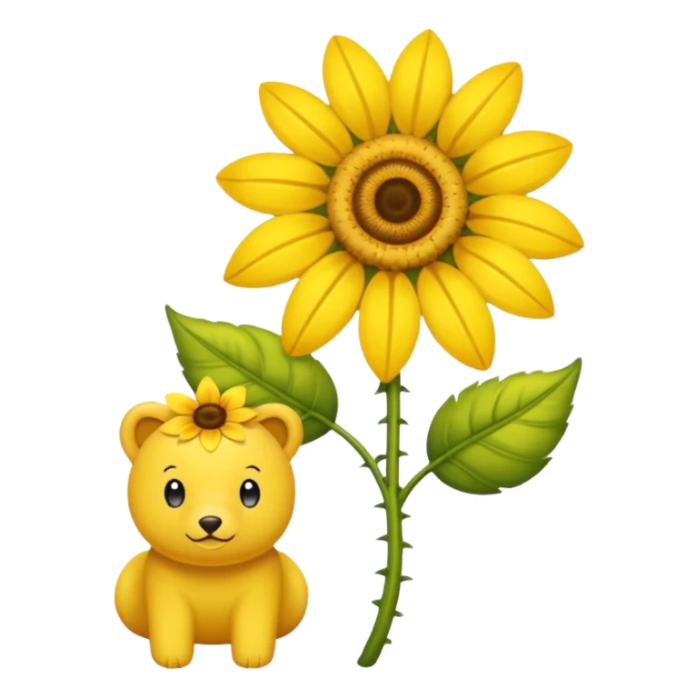 Chupeta amarela com um girassol  sticker