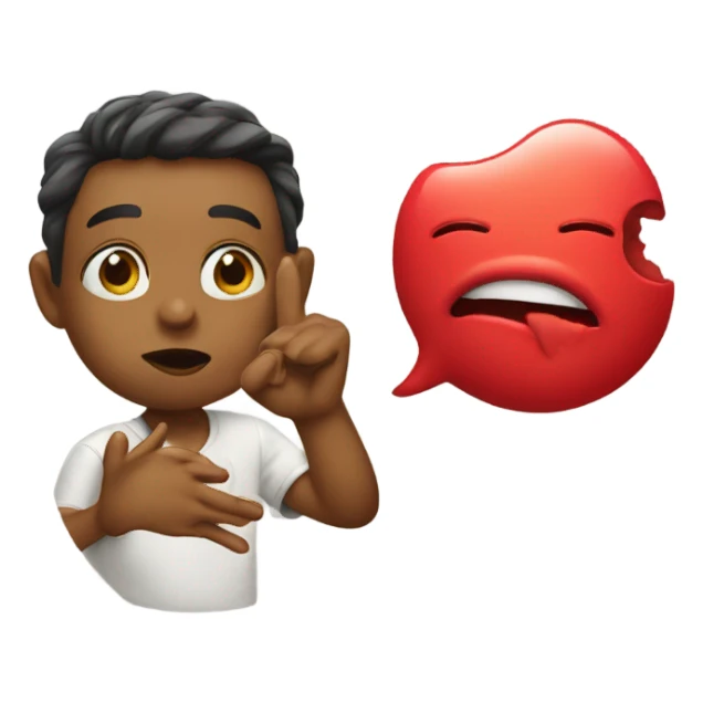 Emoji blowing a kiss sticker