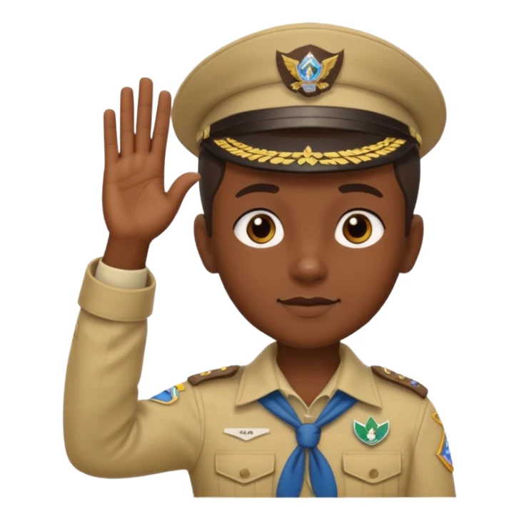 Mano izquierda saludo scout sticker
