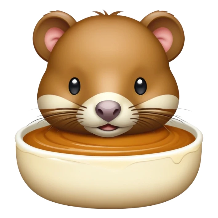 Una nutria haciéndose skincare  sticker