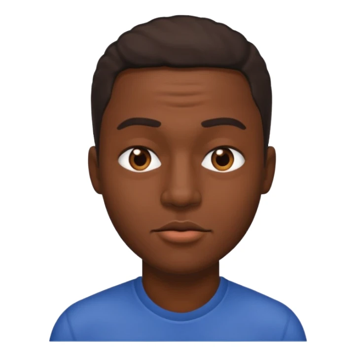 Black man squinting kiss face sticker