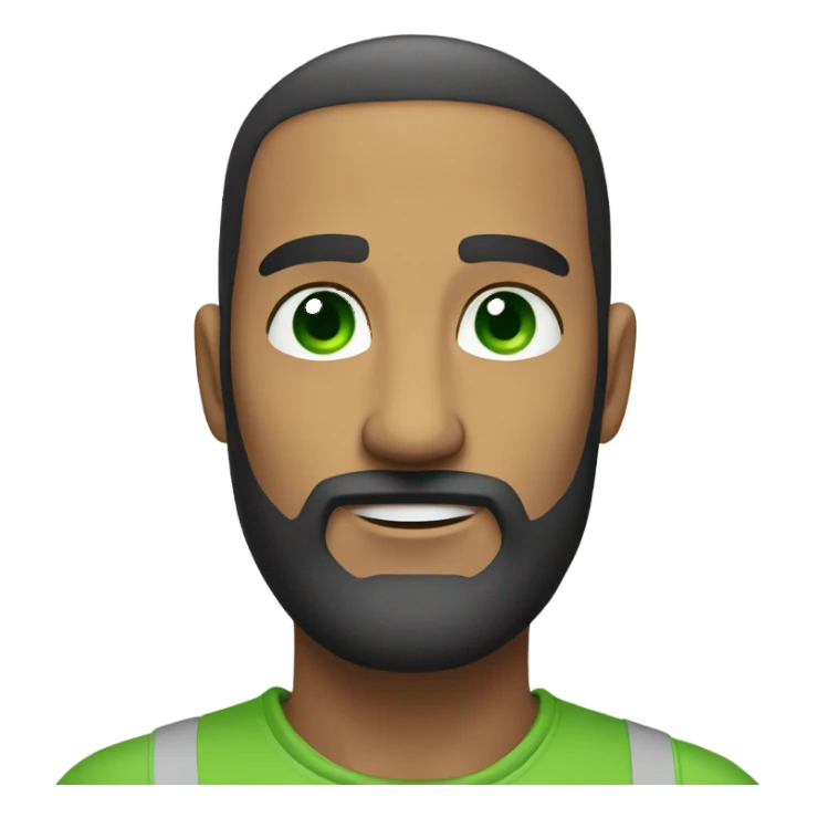 handsome optimist man and beard green eyes sticker