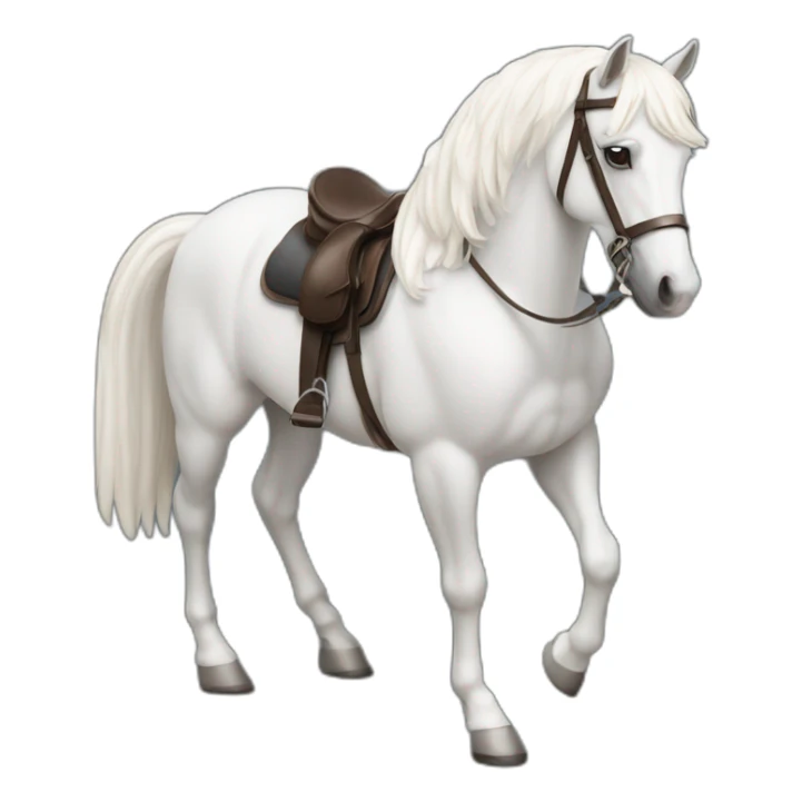 Charles 3 sur un cheval blanc sticker
