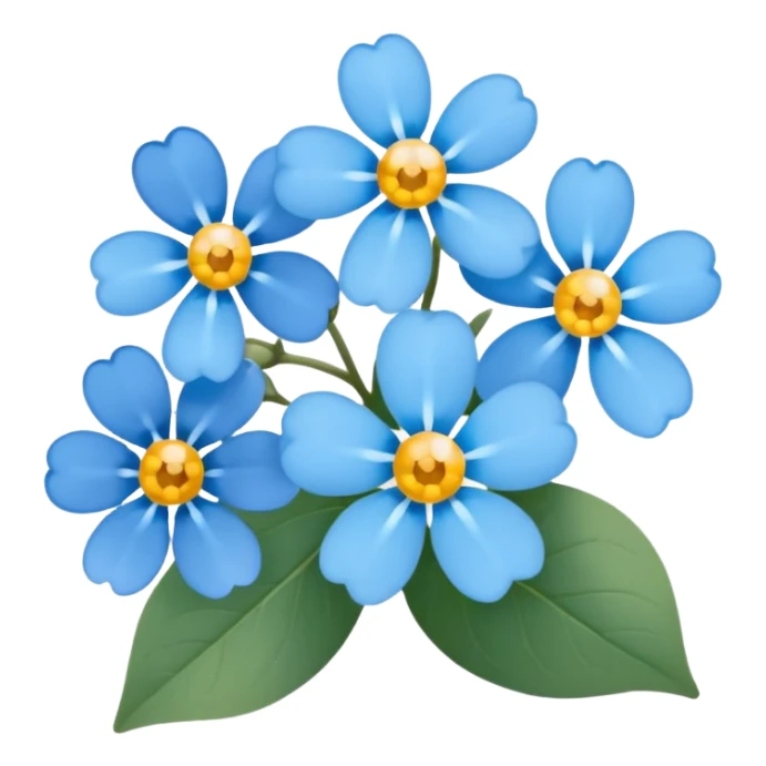 light blue Forget-me-nots sticker
