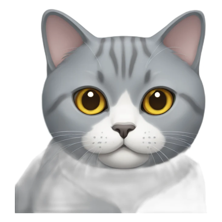 blue British shorthair cat sticker