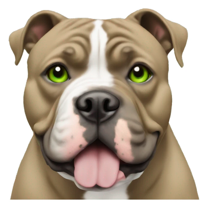 American Bully Pocket brown with green eyes sticker