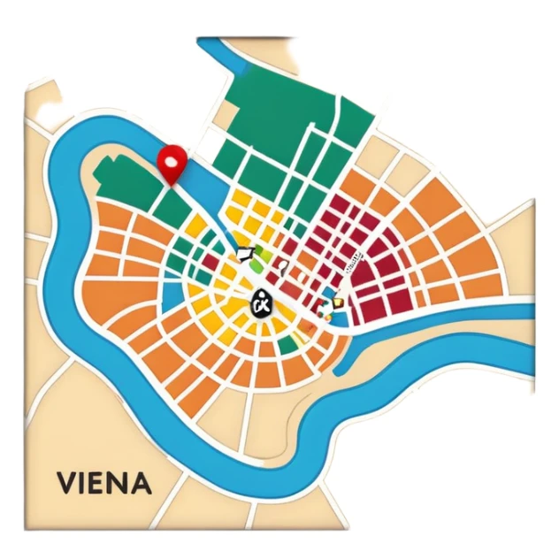 wien landkarte sticker