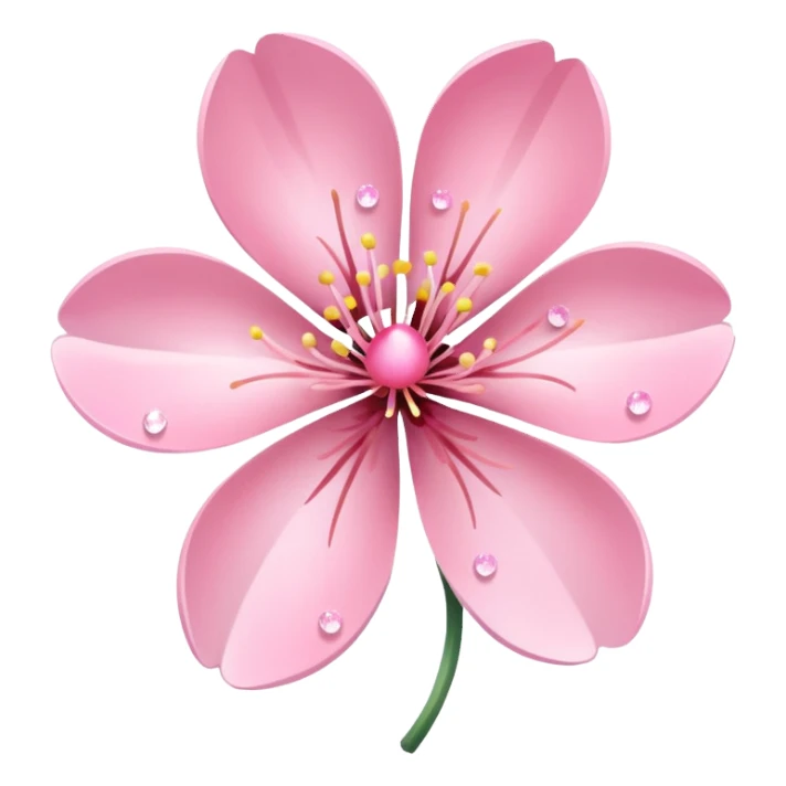 pastel sakura flower with sparkles sticker