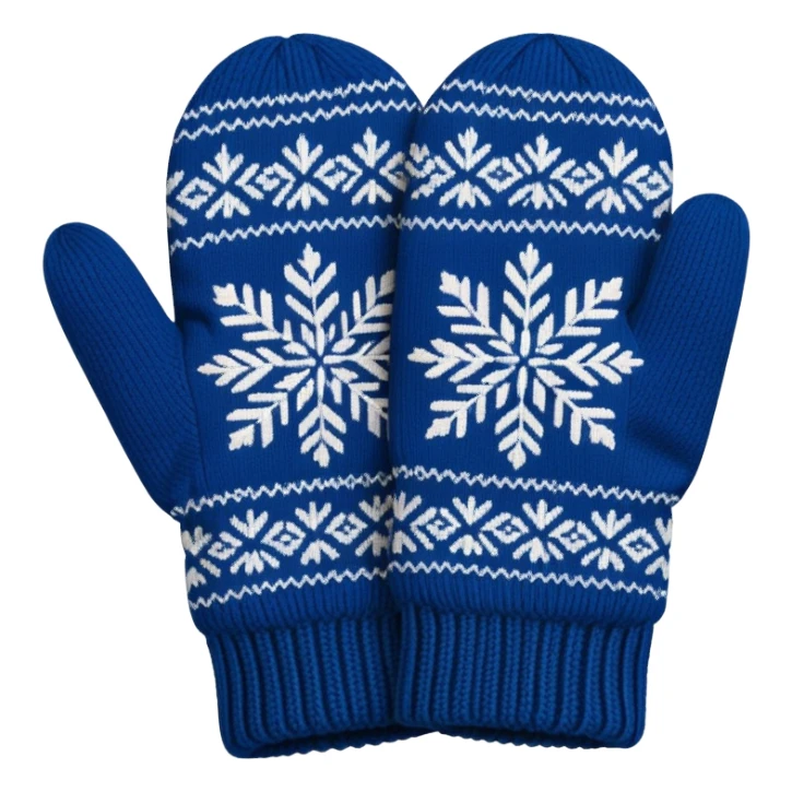 norwegian knit mittens selbu blue sticker