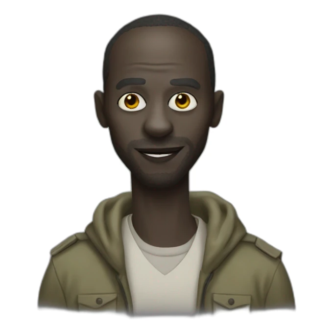 Omar Sy in zombie costume sticker