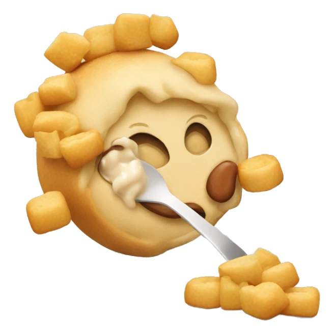 Poutin qui mange une Poutin sticker