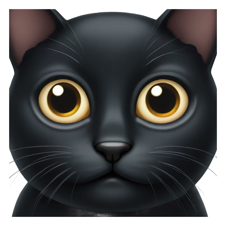 Black cat with big eyes  sticker