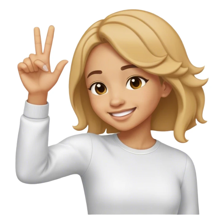 light skin girl hitting the dab sticker