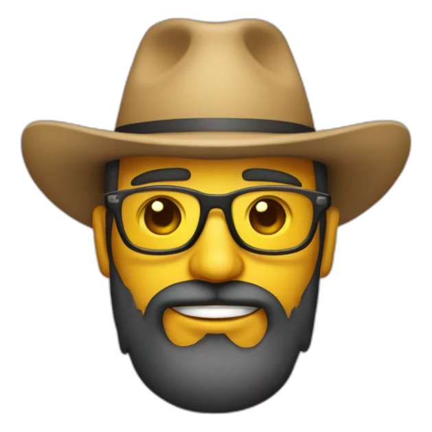 Cantautor con sombrero barba y gafas sticker