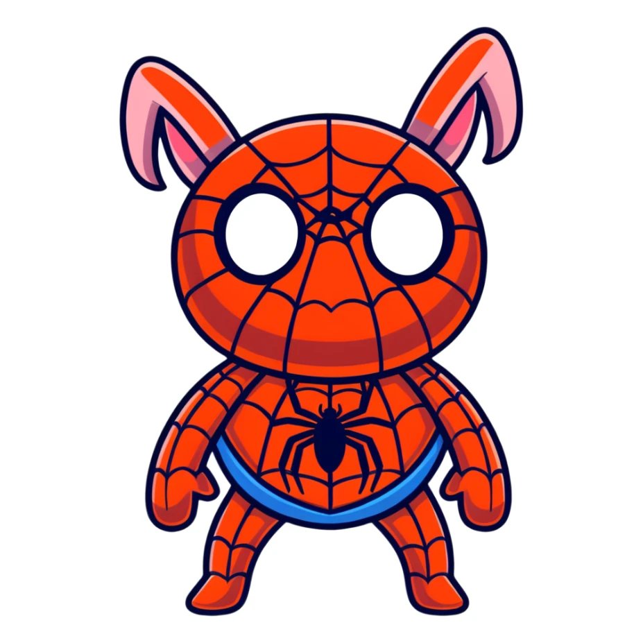 Spider-Ham face, cartoon style, bold colors sticker