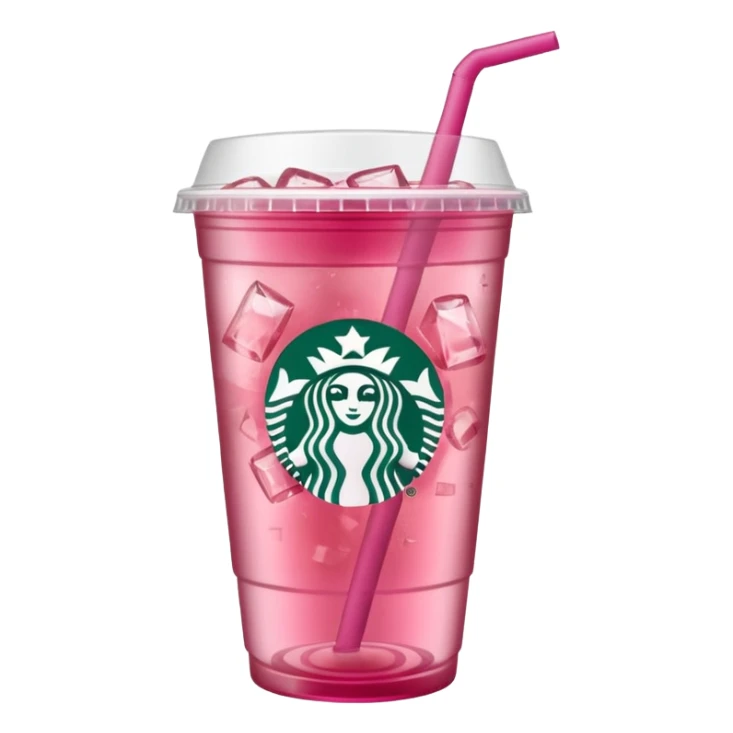 pink iced tea Starbucks drink sticker