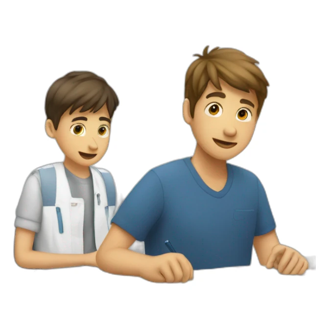 Un garçon entrain de e tricher au baccalauréat sticker