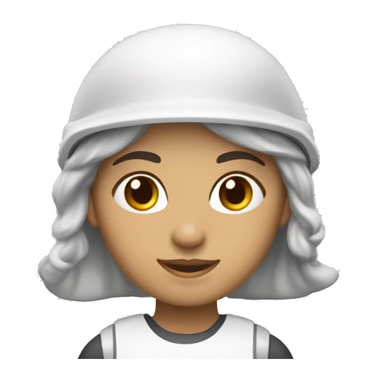 Mulher branca Loira, com capacete branco sticker