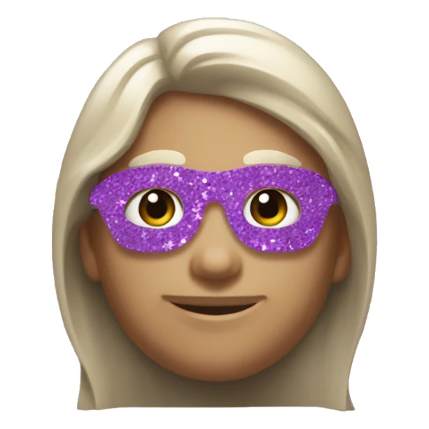 Un coeur violet pailleté  sticker