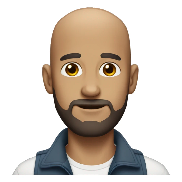 Men with no hair and beard sticker