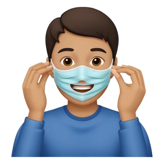 this face 😔 taking a mask off of this face 😁 sticker