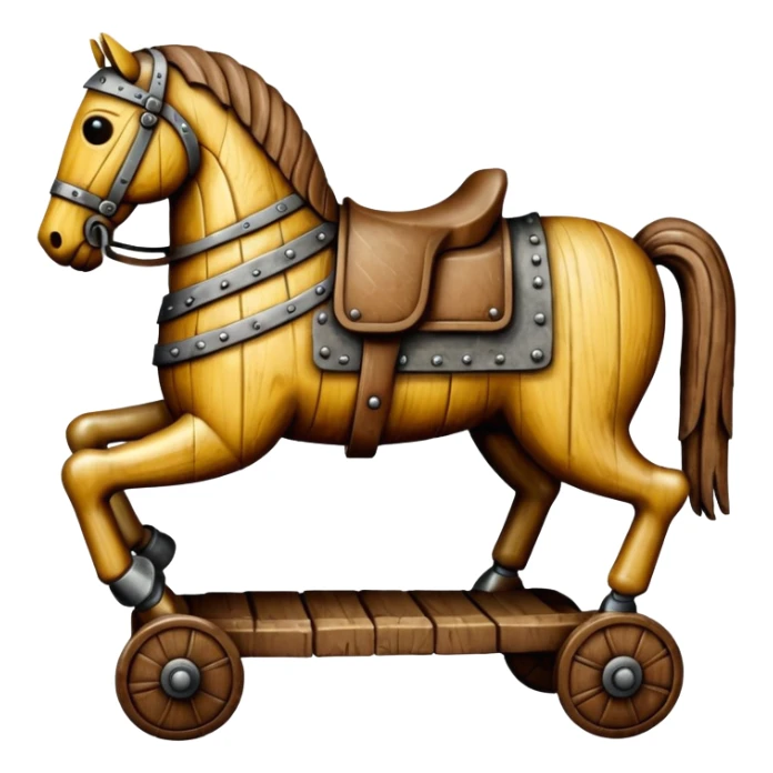 wooden horse trojan sticker