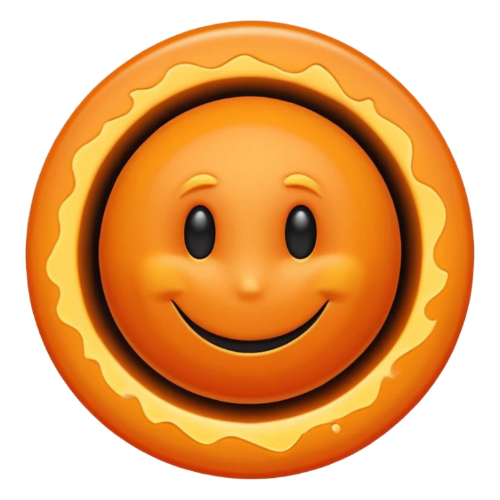 make a blackhole, accretion disk and all, with an orange smiley face sticker